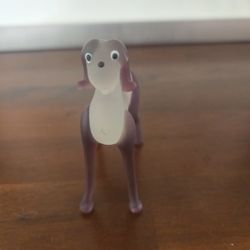 Frosted Glass Poodle Figurine – Lilac & Clear