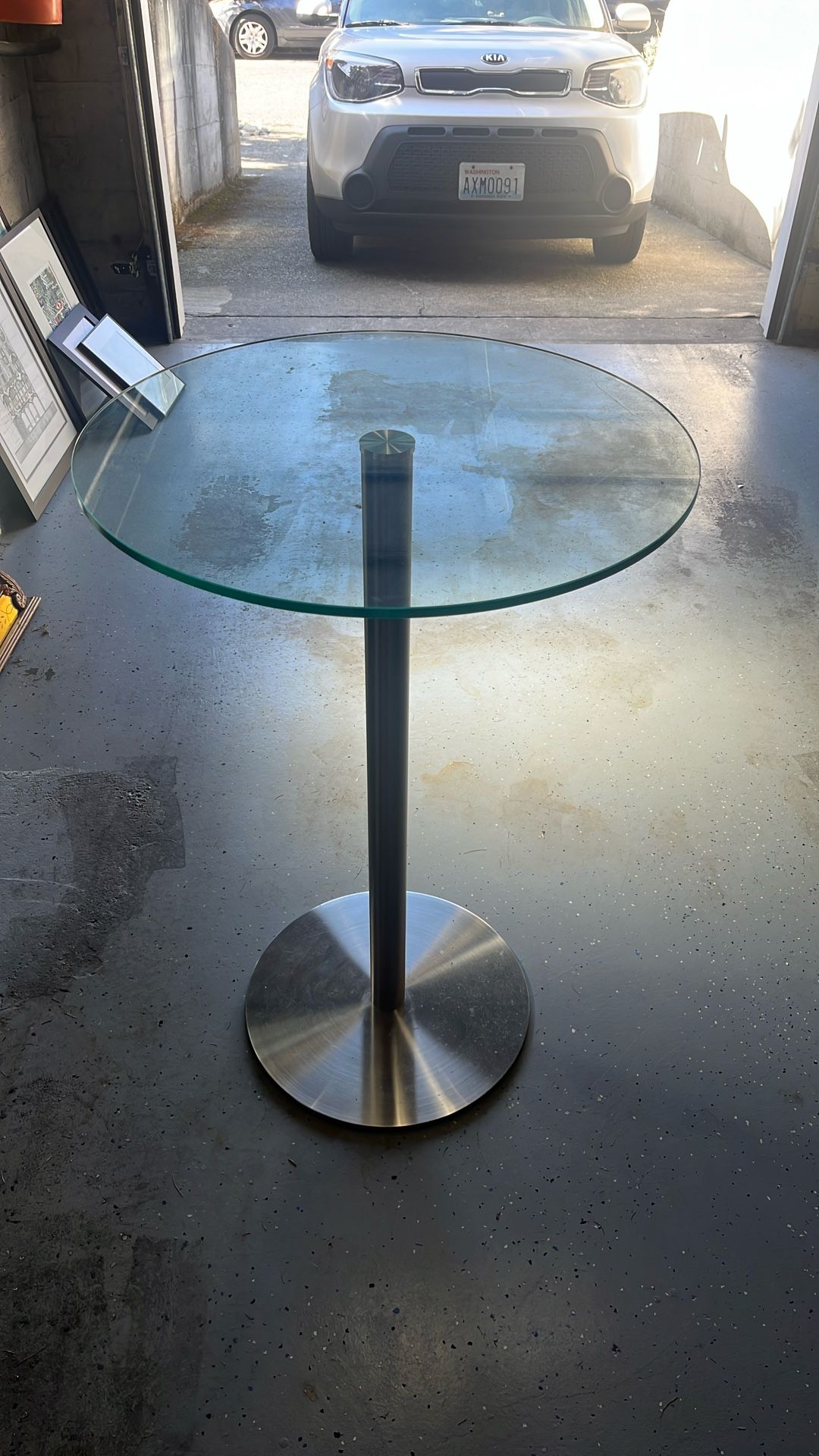 Glass Bistro Table 