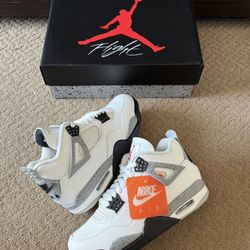 NEW Nike Air Jordan 4 Retro OG White Cement (2025) Men’s Size 7.5