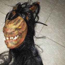 Lycan-like scary monster creature halloween mask