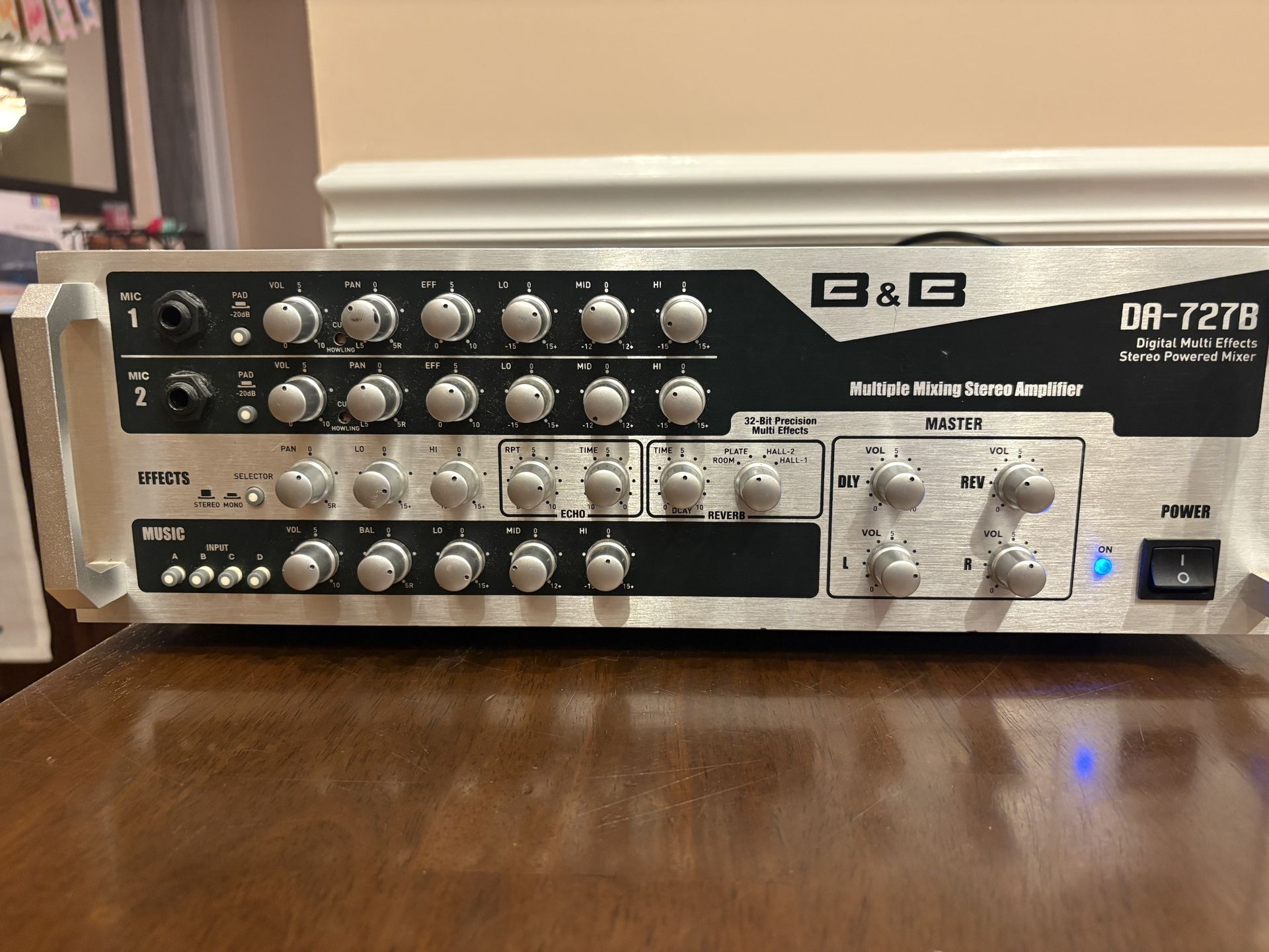 B & B DA-727B Digital Effects Stereo Power Amplifier