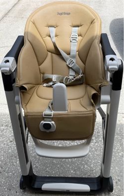 Peg Perego Siesta High Chair – Premium Reclining High Chair – Tan