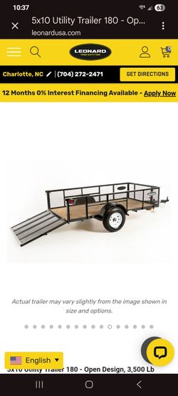 Utility Trailer 5 x 10
