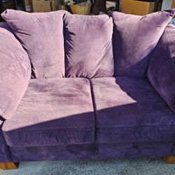Cushy Purple Loveseat 