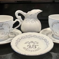  25th Silver Anniversary Napcoware Japan China Set