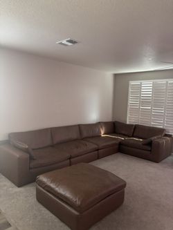 Leather Sectional Couch, 7 Pieces, Like New From Ashley Furniture