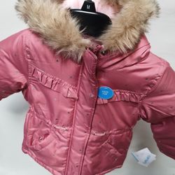 Jacket KIDS SIZE 4T TODDLER Girls Winter Pink Hooded Coat 27224