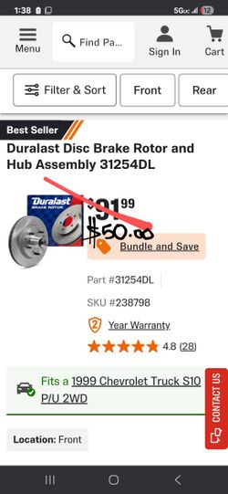 Chevy S10 2.2 ,  I Have A Brand New Never Used  Pair Of Duralast Rotters With Hub $50 Each 