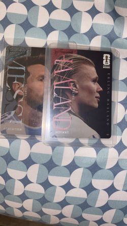 Messi and haaland legend cards panini