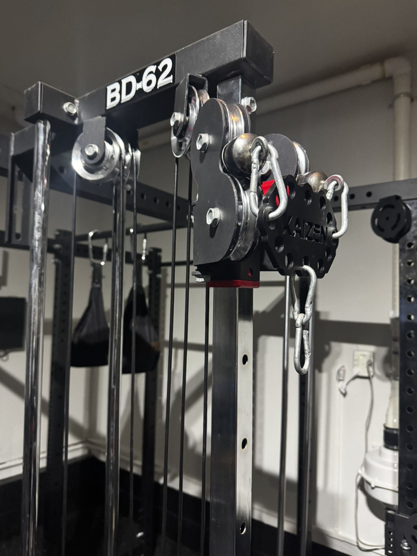 Valor Fitness Wall Mounted Cable Tower With Aluminum Pulleys