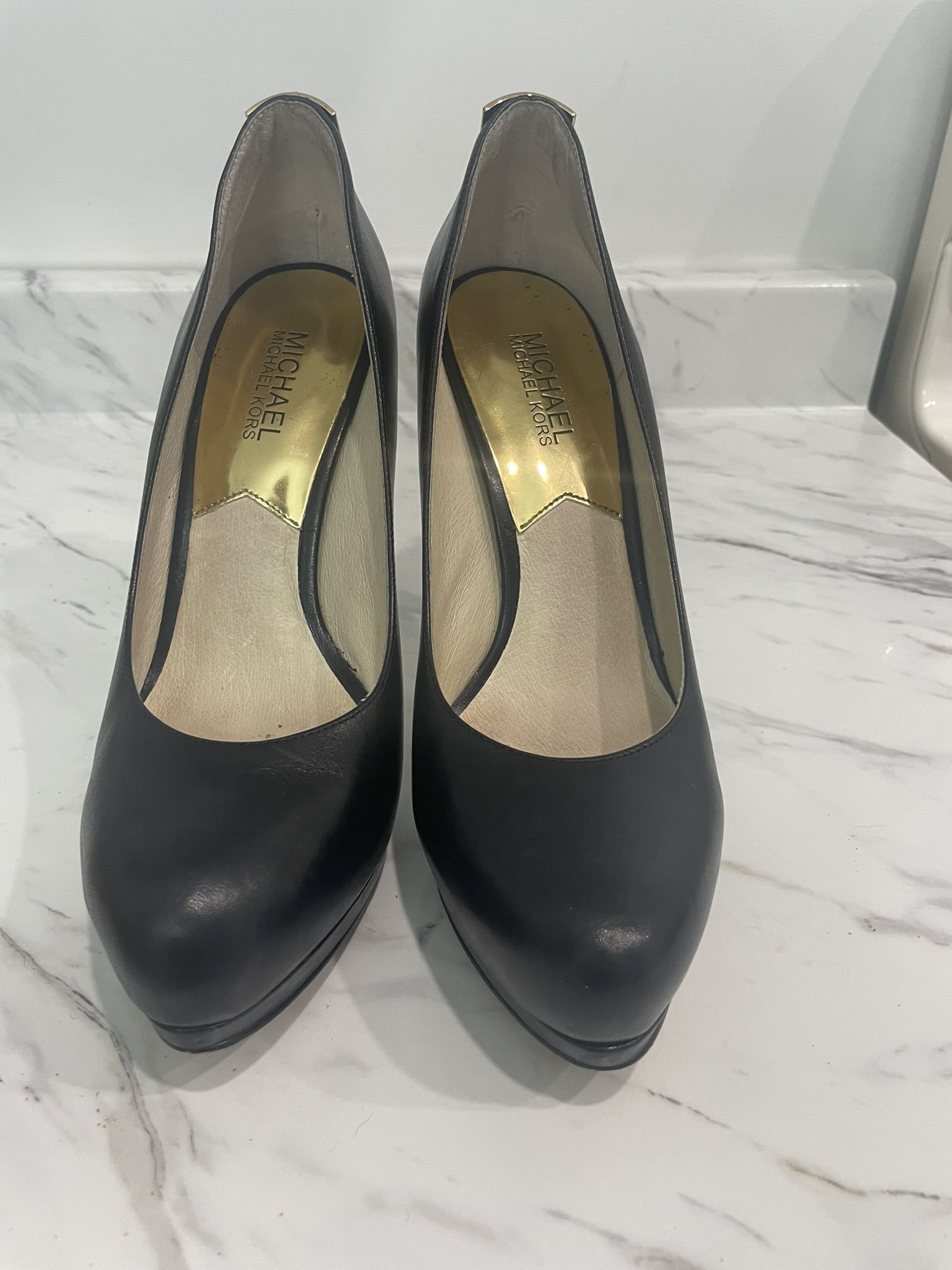 MK Leather Heels