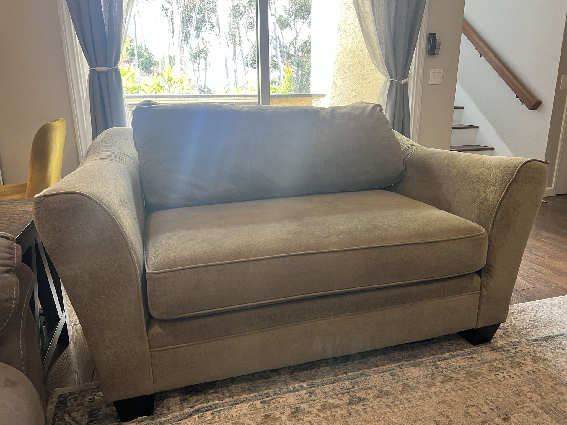 Sage Green Loveseat/ Oversized Chair