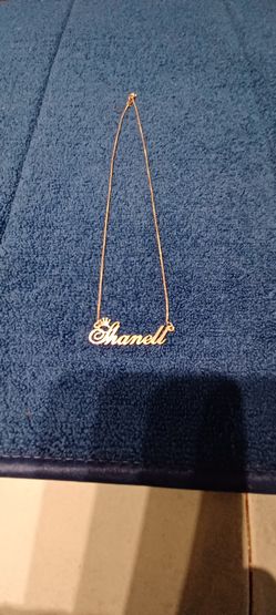 Name 8 Inch Gold Plated Necklace