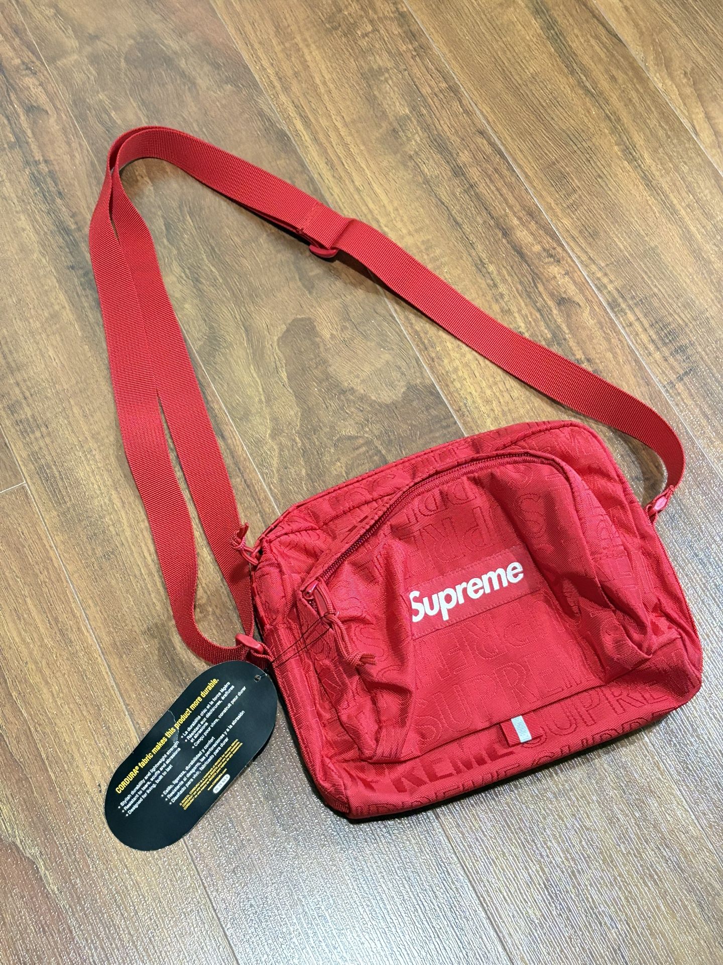 SS19 Supreme shoulder bag cordura fabric Red