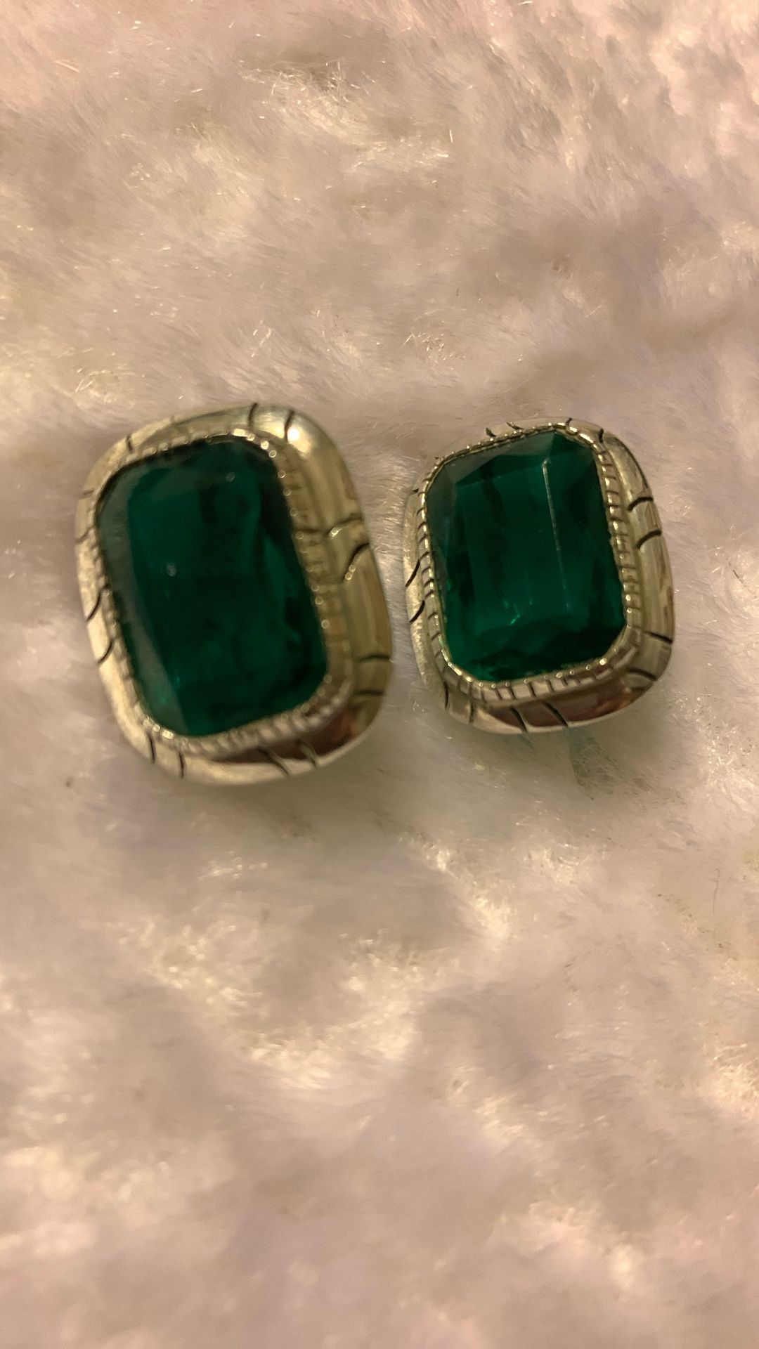 Green Stone Earrings