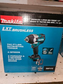 Makita 1/2" drive impact with 1 battery and rapid charger