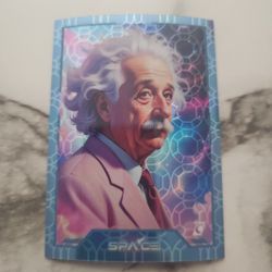 Cardsmiths Space Galactic Edition Topaz Gem Refractor 26/199 Albert Einstein 