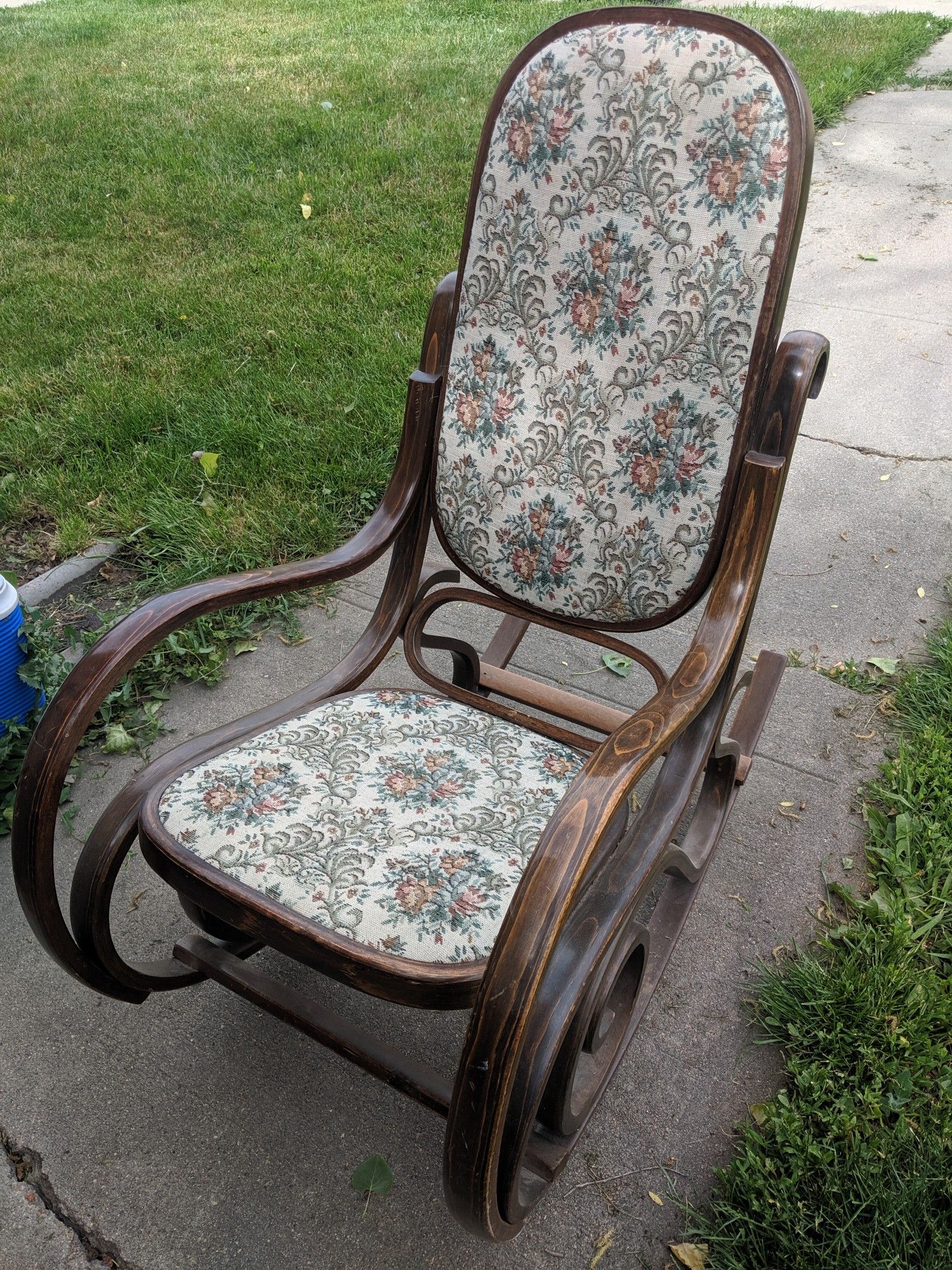 Antique wooden rocking chair