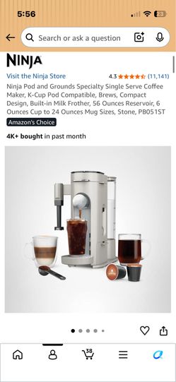 Ninja Pod and Grounds Specialty Single Serve Coffee Maker