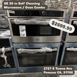 GE 30in Self Cleaning Microwave/ Oven Combo 