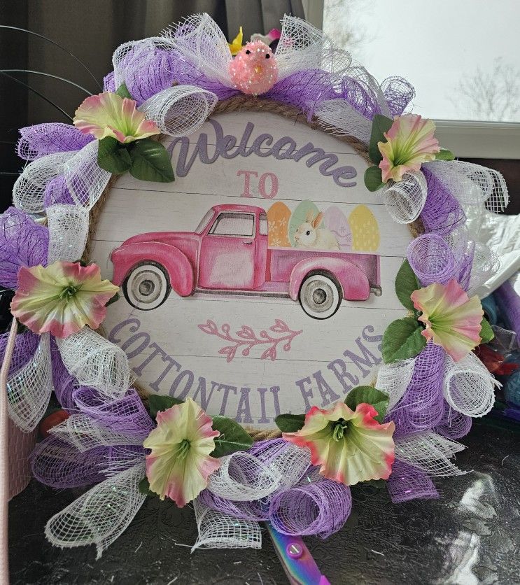 Easter Spring Themed Wreath