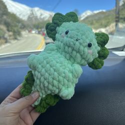 Cute Axolotl Buddy Crochet Plushie Apple Green 