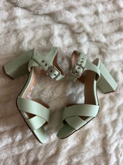 Sage green heels 7.5