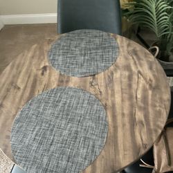 Dining Table With Two Swivel Chairs,