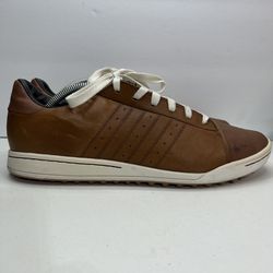 Adidas Adi Cross Brown Leather Spikeless Golf Sneakers