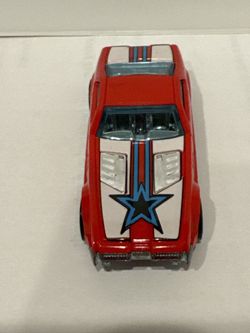 Hot Wheels “Patriotic Star” Muscle Car – Vintage Loose Diecast (Red, Blue & White)
