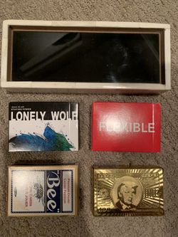 4 Playing Cards With Luxury Storing Case