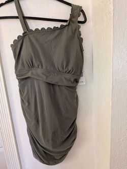 Green mesh swimsuit