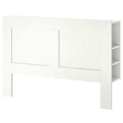 Ikea Brimnes King Size Bed Headboard Bookshelf Assembly