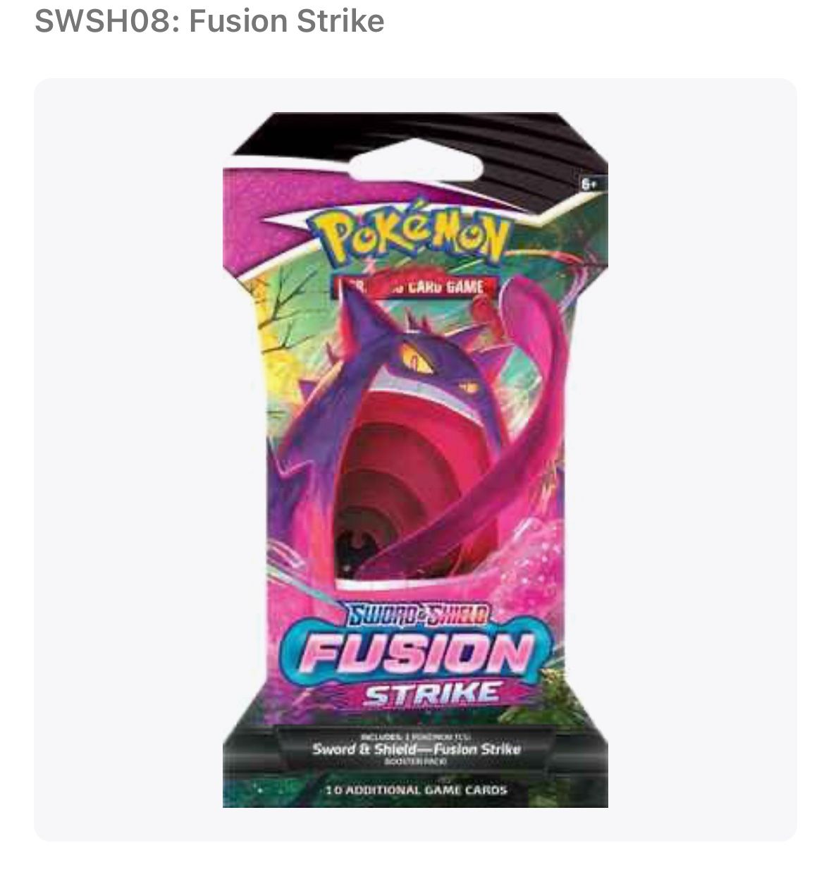 Fusion Strike Sleeved Booster Pack