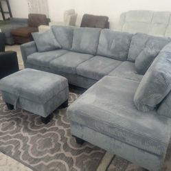 New Sectional Couch with Storage Ottoman! Free Delivery 🚚! Free Assembly!
