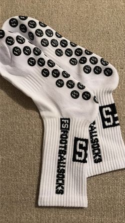 FS Football Grip Socks White 3-Pack