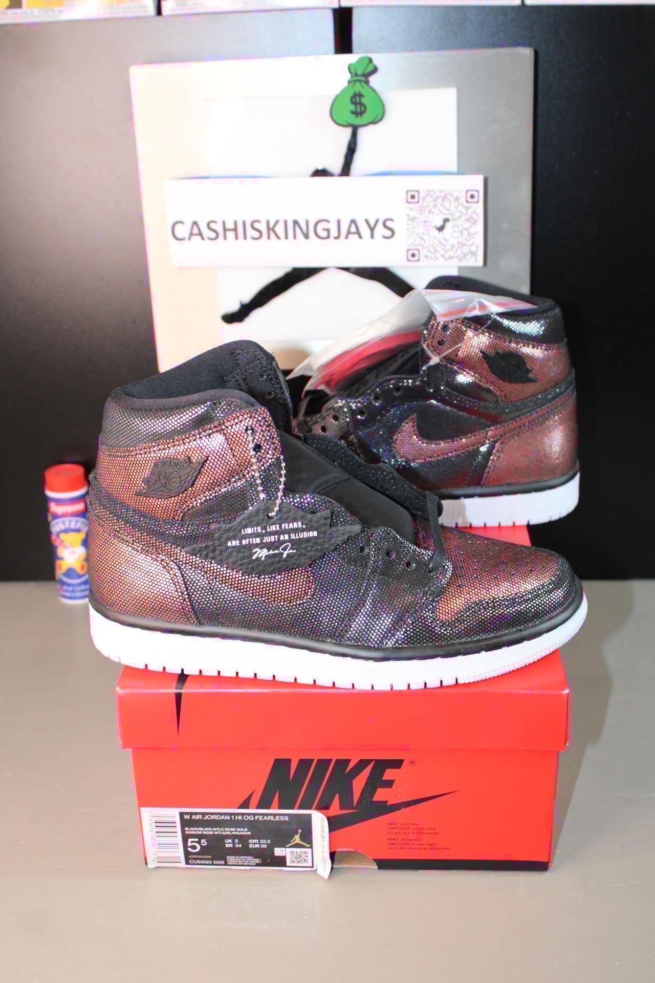 Jordan 1 Retro High Fearless Metallic Rose Gold (Women´s) Size 5.5 Women Brand New Meet Ups at IKEA ONLY,New Products : American Fashion Style Bags On Sale