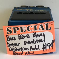 Boss BD-2 Blues Driver Overdrive/ Distortion Pedal Brand New 