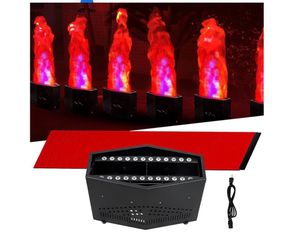 Fake Fire Flame Light with 36 LED Light 6ft Artificial Simulated Flames Lamp Atmosphere Effect for Stage Halloween DJ Party Lighting Nightclub Campfir