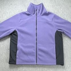 Athletic Works Fleece Women’s Large Purple/Charcoal Full Zip jacket