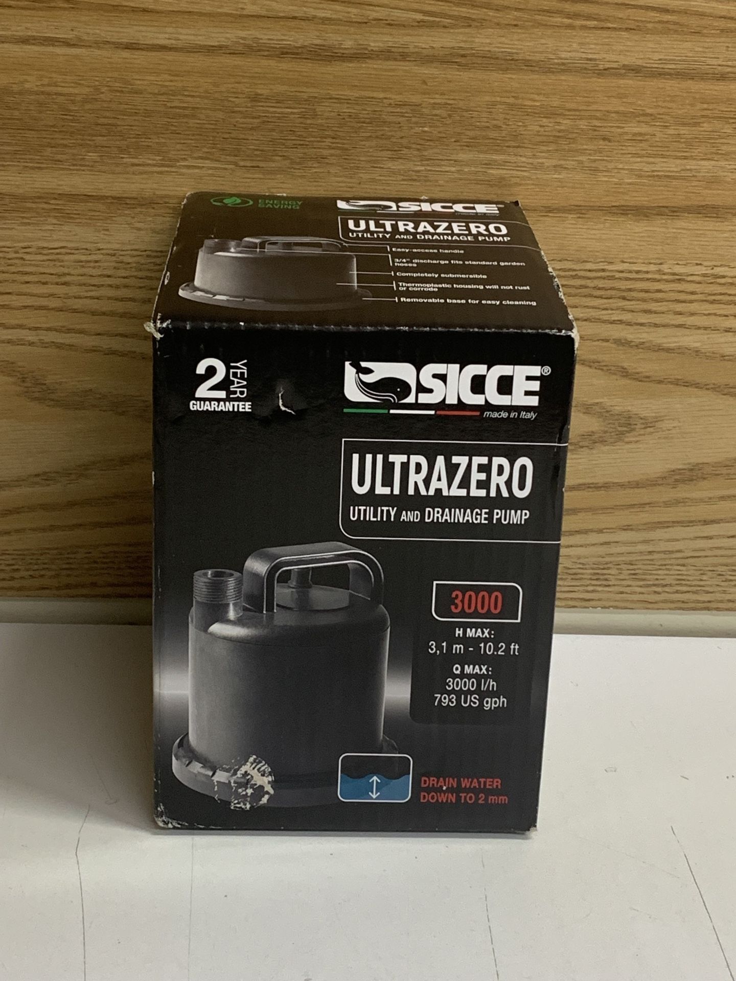 SICCE 120V 3000H ULTRAZERO Utility & Drainage Pump PUV804