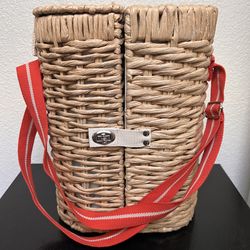 Wicker Wine Basket Bottle Carrier