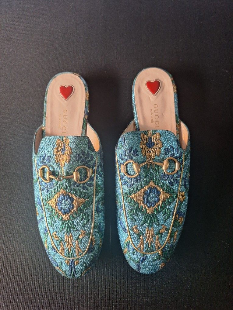 Gucci Horsebit Princetown Women's Mules Slippers Flat, Size 37EU (6.5US)