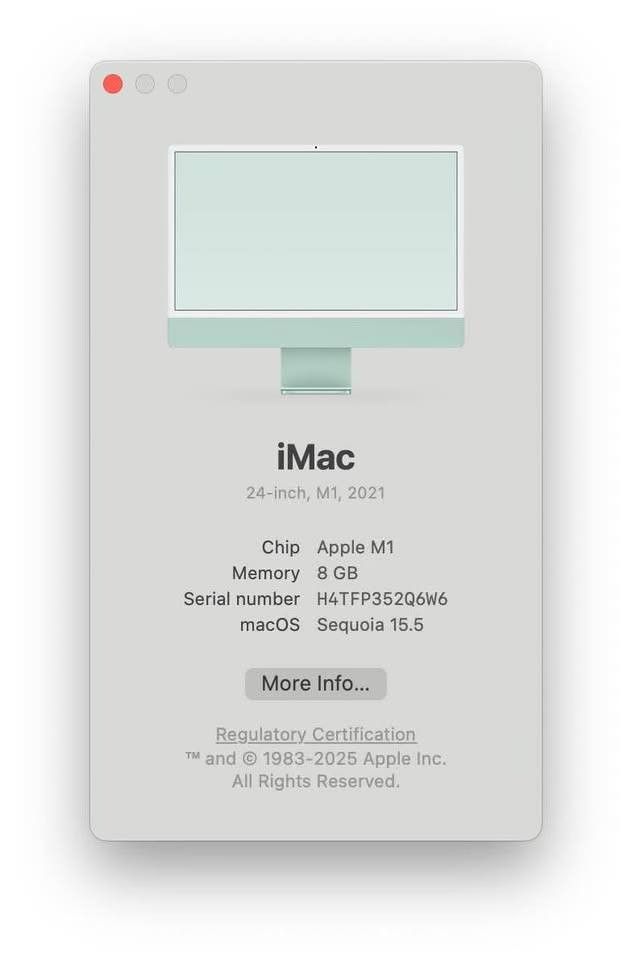 iMac 24-inch, M1, 2021 Green