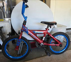 Child Spiderman themed bike