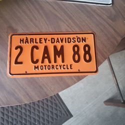 harley davidson license plate (new)