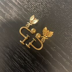 12-karat gold earrings