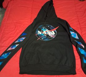 NASA Galaxy Print Black Pullover Hoodie