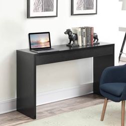 Black Wood Grain Console Table