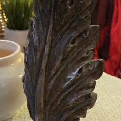 Heavy Carved Wood Finial Accent  Decor